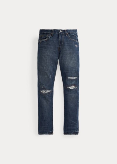 Jeans Polo Ralph Lauren Hombre Azules Azules - Sullivan Slim Distressed - KGOQF3419